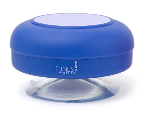 Splash Tunes Pro Shower Speaker - Ultimate Shower Speaker That is Portable, Hands Free, Wireless, Water Resistant, with Built-in Mic and Suction Cup (Royal Blue)