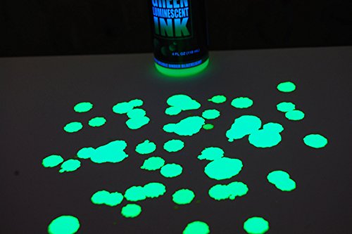 Opticz Daytime Visible Luminescent UV Blacklight Reactive Marking Ink (UV Green, 4 Ounce)