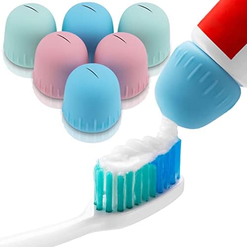 6Pack Toothpaste Cap, Gelibo Self Closing Toothpaste Squeezer