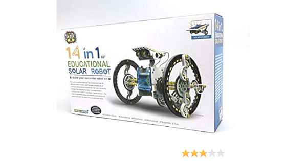 advanced 14 in 1 diy solar robot kit