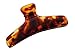 Parcelona French Flat Savana Tortoise Shell Large Salon Covered Spring Jaw Hair Claw Clip Clutcher Clamp