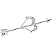 Body Candy Stainless Steel Clear Dazzling Bow and Arrow Helix Earring Industrial Barbell Piercing 14 Gauge 38mm
