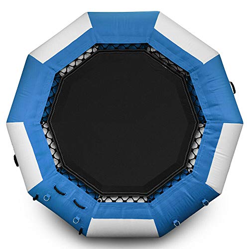 OUKANING Inflated Water Bouncer, Pool Trampoline Bungee Exercise Aerobic Sport Inflatable Max Jumping Kid Large Bounce Houses for Kids Toddlers Outdoor Jumper 400KG - US Shipping