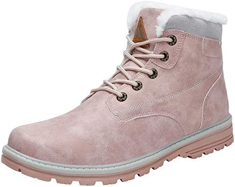 Mishansha Men S Women S Snow Shoes Fur Lined Warm Water Resistant Anti Slip Winter Ankle Hiking Boots Pink 5 5 Women 4 Men Buy Online At Best Price In Uae Amazon Ae