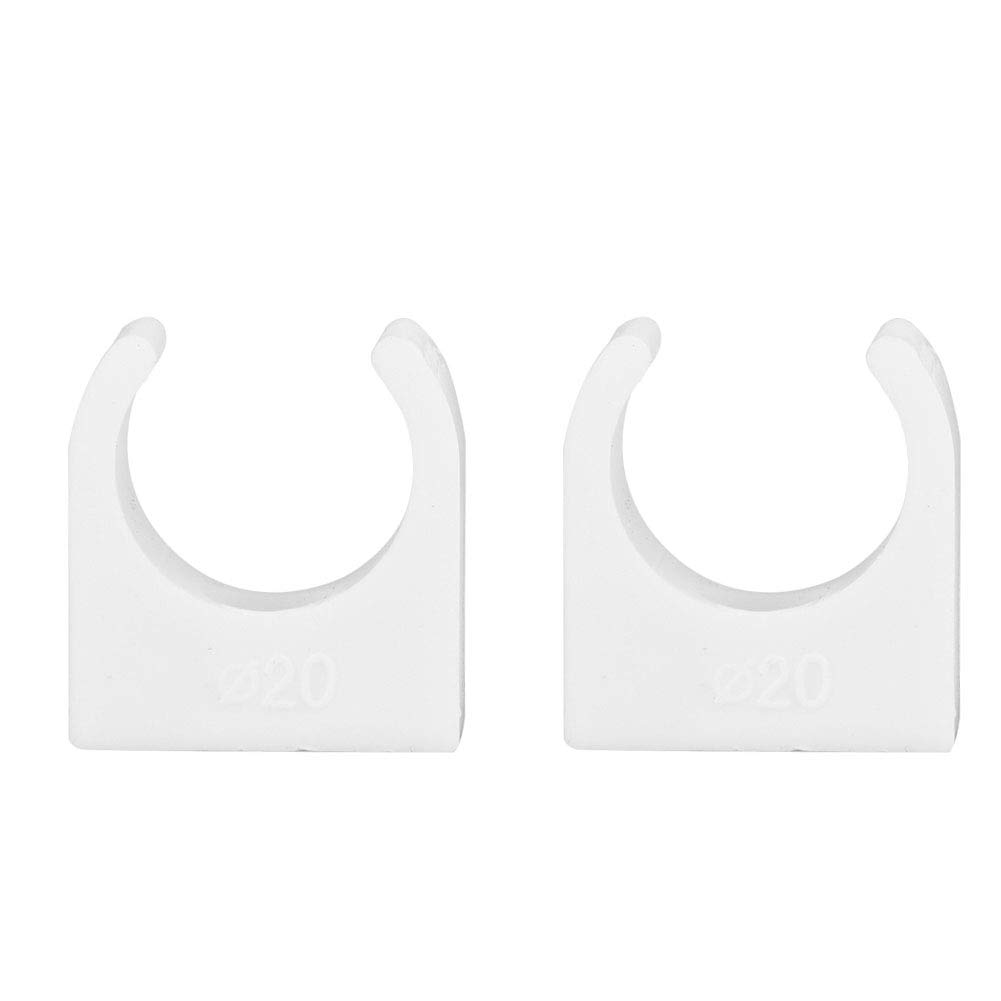 Pipe Clamp,20pcs 16/20/25/32mm PPR U Shape Pipe Clamp Tube Pipe Fasten Holder with Screws(20mm)