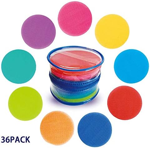 HAPPY FINDING 36 Packs Carpet Spot Markers, Classroom Floor Rug Circles Spot Dots, Sitting Sports Mark for Students Kindergarten Preschool Kids and Teachers