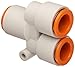 SMC KQ2U07-00A PBT Push-to-Connect Tube Fitting, Union Wye, 1/4