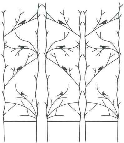 Set of 3 Gardman Nature Trellises โ 50.5" Antique Rust Metal Garden Trellis with Bird and Twig Design โ Decorative Outdoor Trellis for Climbing Plants and Vines