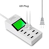 USB Charger Power Strip,Peralng 8 Ports USB Travel Charger Desktop Multi Universal Super Charging Strips station Power Adapter Intelligent Security Multifunction Protection