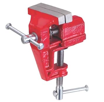 Cast Iron Baby Vice with Fixed Base (40 mm, Red)