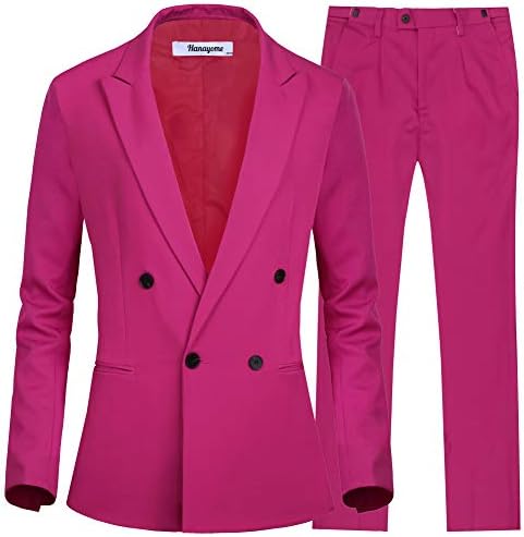 CMDC Women's 2 PC Business Casual Shawl Collar Formal Blazer Suit Pants Sets MI35