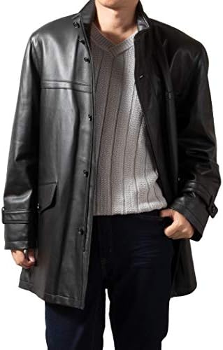 レザー ショートコート メンズ ラムレザー 高級ラム 羊革 スタンドカラー Jean Louis Scherrer Paris ジャン ルイ シェレル レザー ショートコート メンズ ラムレザー 高級ラム 羊革 スタンドカラー Jean Louis Scherrer Paris ジャン ルイ シェレル