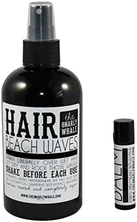 The Gnarly Whale Beach Waves Hair Spray - 100% Vegan and Includes Lip Balm from The Gnarly Whale (8oz, Cherry Blossom with Champagne Lip Balm)