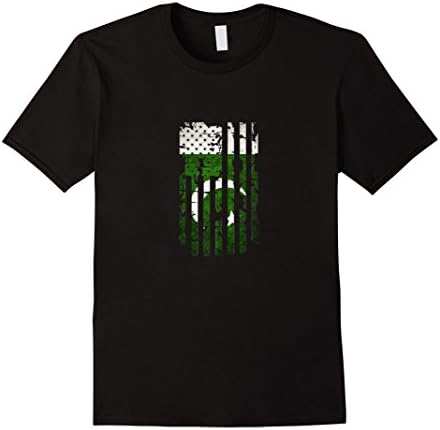 Mens Pakistan Flag In The American Flag Distressed T-Shirt Medium Black