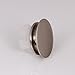 ELITE Solid Brass Brushed Nickel Umbrella Style Overflow Cap for Ceramic Sinks