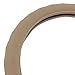 BDK Genuine Beige Leather Steering Wheel Cover for Car, Large (15.5