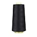RCL 100% Polyester Sewing Thread Spools - 3000 Yards/1 Spool of Yarn, 40/2 All-Purpose Connecting Threads for Sewing Machine and Hand Repair Works (Black)