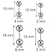 JEWELRIESHOP Assorted High Polished Stainless Steel Ball Barbell Helix Cartilage Tragus Ear Lobe Stud Earring (02. Steel Black)
