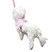 Soft Mesh Polka Dots Dog Harness with Matching Leash