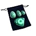 Yoni Eggs Set of 3 Drilled Quartz Jade Egg for Kegel Exercise Pelvic Floor Muscles Vaginal Exercise Yoni Egg Ben Wa Balls Health Care for Women Mother Girlfriends New Mom Gift HYS03-US