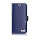 iPhone X Case, iPhone X Wallet Case, FYY [RFID Blocking wallet] Premium Genuine Leather 100% Handmade Wallet Case Credit Card Protector for iPhone X Edition (2017) Navy Blue