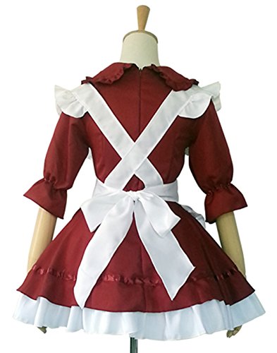 Nawty Fox Lolita Cosplay French Maid-Burgundy - Image 3