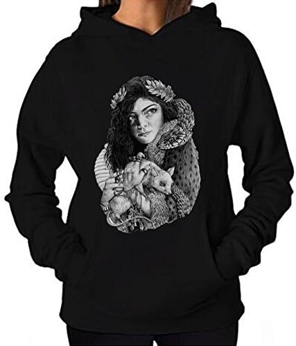 Aldwin Mananquil Women's Lorde Graphic Hoodies S Black