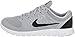NIKE Flex Run 2015 Kids' Athletic Footwear Running Shoe Boys and Girls Grey White Black Fashion Sneakers 724989 003 (1 Y US Little Kid)