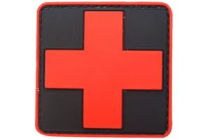 Medic Red Cross Armband First Aid Embroidery Patches PVC 3D Cross Patch Rubber Red Backpack Armband Badge for First Aid Pouch