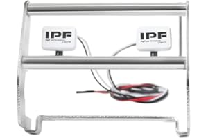 MUHIKRT Metal Front Bumper with LED Lights for TRX4 Blazer Bronco 1/10th RC Crawler Car Accessories (Silver for Bronco)