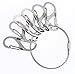 MINI SKATER 1.5 Inch S Shape Clip Hook Hanging Buckle Iron Double Spring Gate Keyring Keychain Snap Lock with A Steel Ring for Outdoor Hiking Survival Camping Traveling,6PCS (Silver)