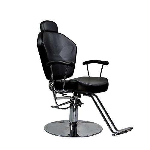 Ainfox Heavy Duty Barber Chair, 360 Swivel Professional Vintage All Purpose Hydraulic Pump Shampoo Chair Styling Equipment for Spa Beauty Salon (Hydraulic Recliner Barber Chair 007)