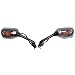 Krator Black Motorcycle Mirrors Turn Signals Left & Right For 2006-2009 Suzuki GSXR 600 / GSX-R600