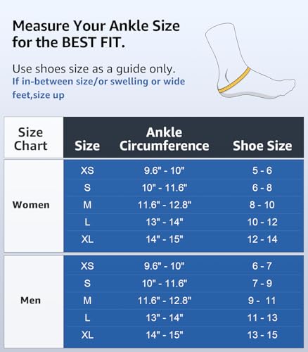 WHCOOL Slim-Fit Ankle Brace for Sprained Ankle, Quick Lace Up Ankle Support for Women Men with 2 Auto-Shaped Pads, Air Fabric Cool Ankle Stabilizer for Injury Recover, Running,Sports, M(12”-13”)