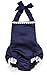 Cute Kids Baby Girl Lace Cotton Romper Bodysuit Jumpsuit Outfits Sunsuit (12-18 Months, Dark Blue)