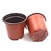 HAZOULEN Plastic Flower Seedling Pot Plants Nursery Pots, 50 Pack, Terracotta, 4 Inch