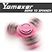 Yomaxer Fidget Spinner,EDC Spinner Toy,Tri-Spinner Fidget Toy Nylon PA Material Hybrid Si3N4 Ceramic Bearing (Red)
