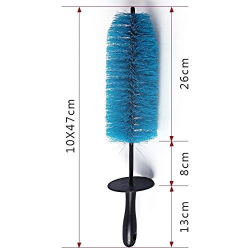 yodaliy Portable Car Tire Wheel Rim Brush Multipurpose Car Wheel Brush Tire Cleaning Brush Long Soft Bristle Scrub Cleaner for Tire Rim Vehicle Motorcycle Engine Auto Detailing Tools