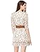 Allegra K Women Layered 3 4 Sleeve Casual Floral Short Dresses Green X-Small