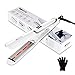 MaikcQ Titanium Infrared Flat Iron, Professional Hair Straightener with Digital LCD Display, Dual Voltage Adjustable Temp, Auto Shut-Off Salon Tool for All Hair Types -1 Inch White
