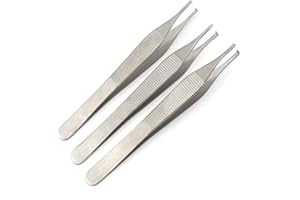 GS ONLINE Dental ADSON KOCHER TWEEZER 12CM 1X2 Rat Tooth Dressing Cotton FORCEP PLIER 3 Pieces Instruments by G.S Online Store