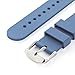 Archer Watch Straps - Soft Silicone Quick Release Watch Bands (Steel Blue, 20mm)