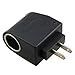 EVERMARKET AC to DC Converter,110-220V Mains to 12V Car Cigarette Lighter Socket Power Adapter Charger,Household Cigarette Lighter-1 Pack