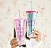 Mermaid Insulated Plastic Tumbler Cup: Tri-Coastal Design Reusable Shatterproof Drinking Glass Tumblerswith Lid & Straw - Double Wall BPA Free Dishwasher Safe Glassware Cups - Mermaid Vibes