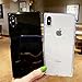 Tzomsze Transparent Case for iPhone Xs MAX, Reinforced Corners TPU Cushion，Crystal Clear Slim Cover Shock Absorption TPU Silicone Case-White