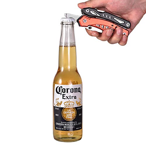 12 in 1 Multitool Pliers RoverTac Pocket Knife with Durable Nylon Sheath, Pocket Multitool with Pliers, Bottle Opener, Screwdriver, Saw-Perfect for Outdoor, Survival, Camping, Fishing, Hiking - Thumbnail 3
