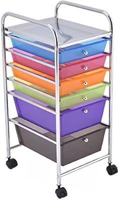Amazon Com Dreamhank Drawers Rolling Storage Cart Multi Colored