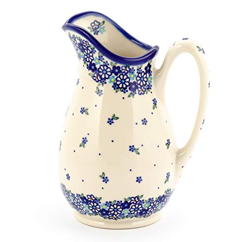 Polish Pottery, Handpainted and Handcrafted Water or Juice Jug 1.7L