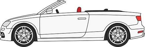 Oxford Diecast 1:76 Audi S3 Cabriolet Glacier White Collectable model 76S3001, Small