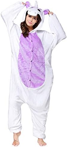 RONGTAI Animal Unicorn Onesie Pajamas Adult Cosplay Sleepwear for Women Men